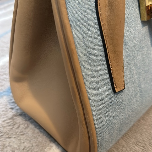 NWT Michael Kors Collection Bancroft Md Satchel, Denim/Genuine Leather - Picture 16 of 16